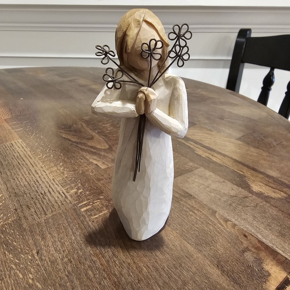Willow Tree Brown and Silver Sculpture Art Piece